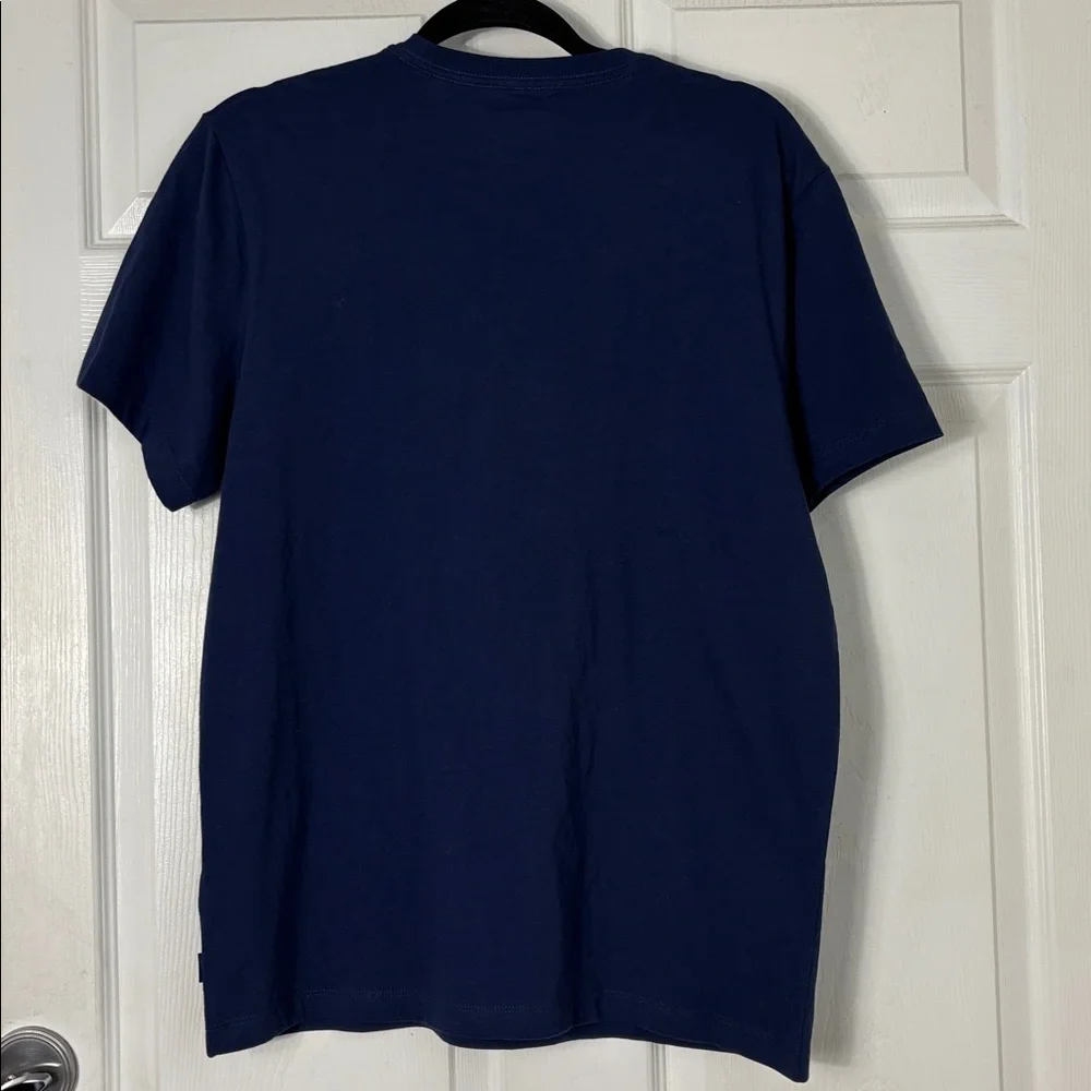 New NWT J.Crew graphic blue cotton tee size Medium Caravan Travel Road Trip